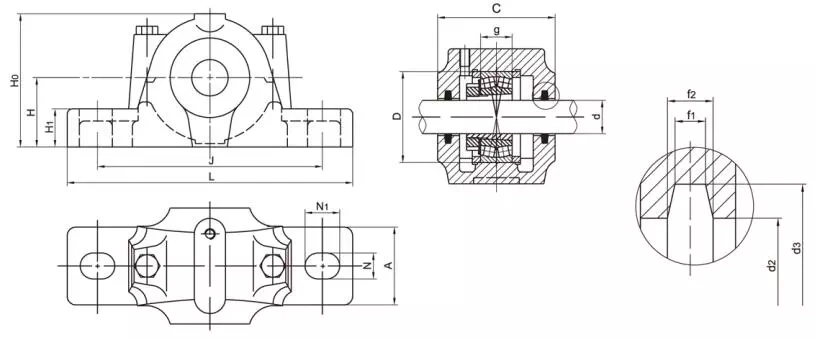 Split Plummer Block Housing Snl Series Snl520-617