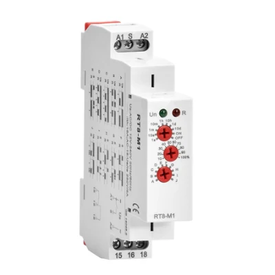 Rt8-M1 Rt8-M2 16A AC DC 12V 24V 110V 120V 220V 230V 240V Ein-Aus-Verzögerung, einzelner kurzer Impulsgenerator, Multifunktions-Zeitrelais mit 10 Funktionsoptionen